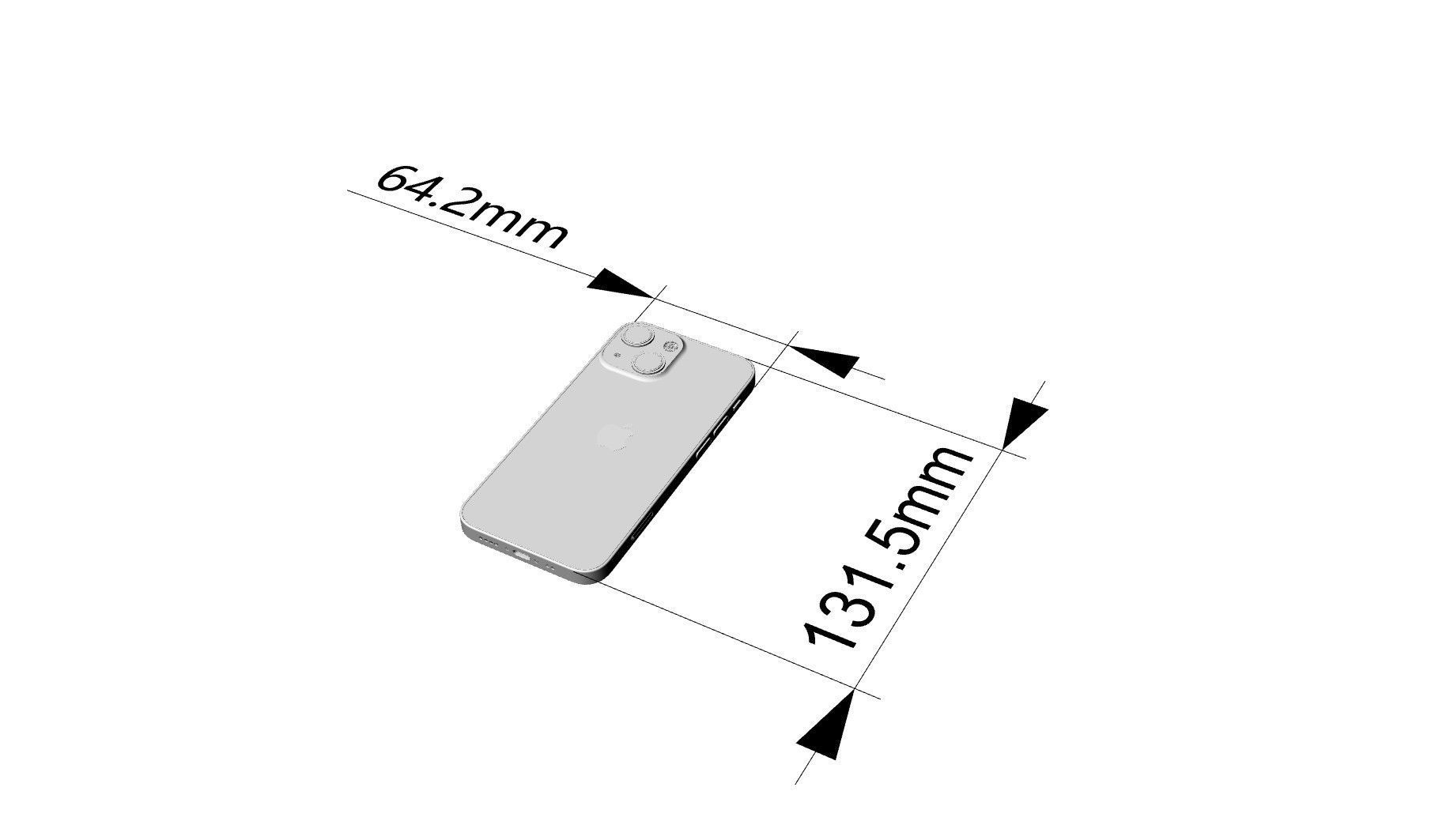 Apple iphone 13mini mobile phone 3D model 3D model_20