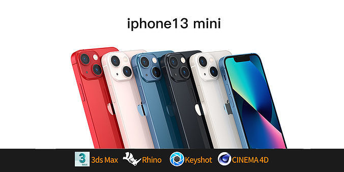 Apple iphone 13mini mobile phone 3D model 3D model