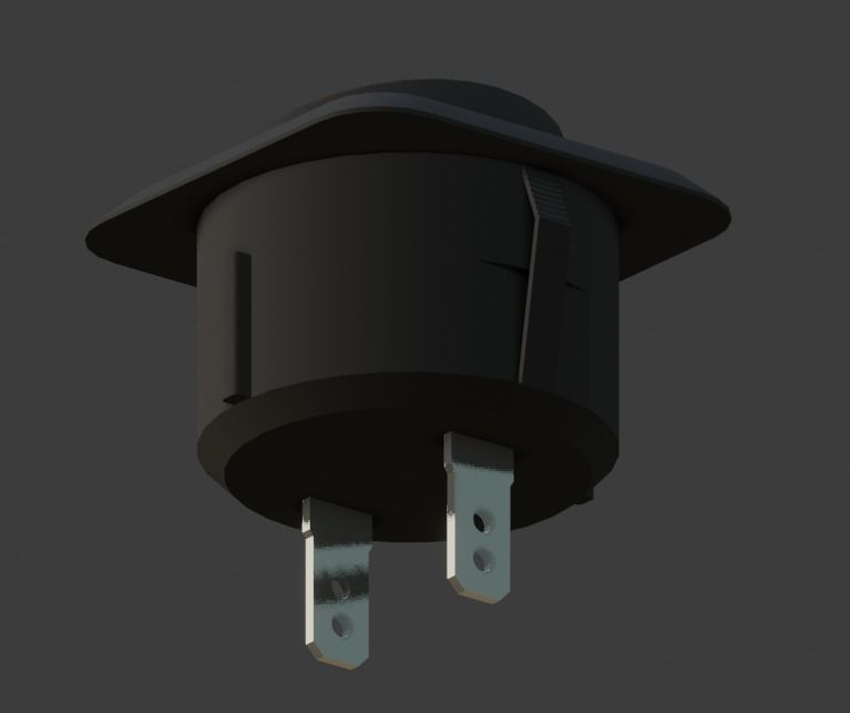 3D Switch rocker with light 3D model_1