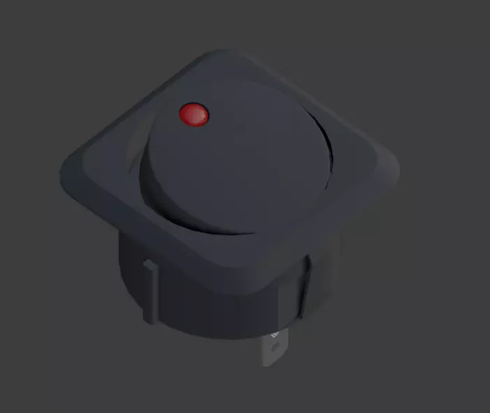 3D Switch rocker with light 3D model_0