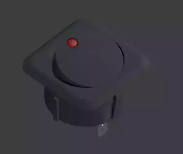 3D Switch rocker with light 3D model