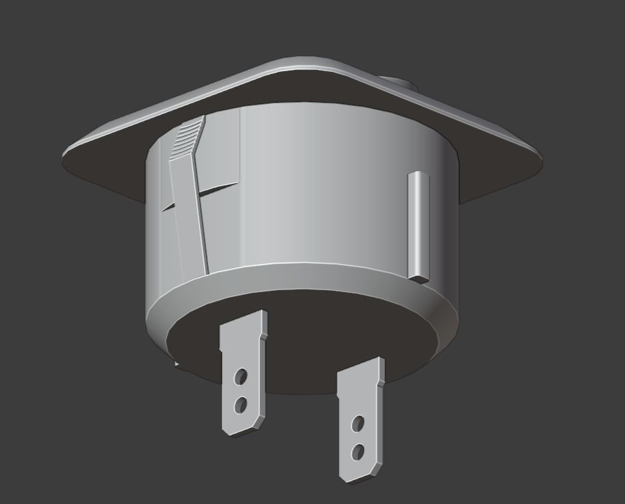 3D Switch rocker with light 3D model_3