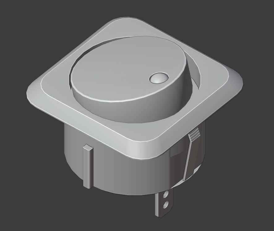 3D Switch rocker with light 3D model_2