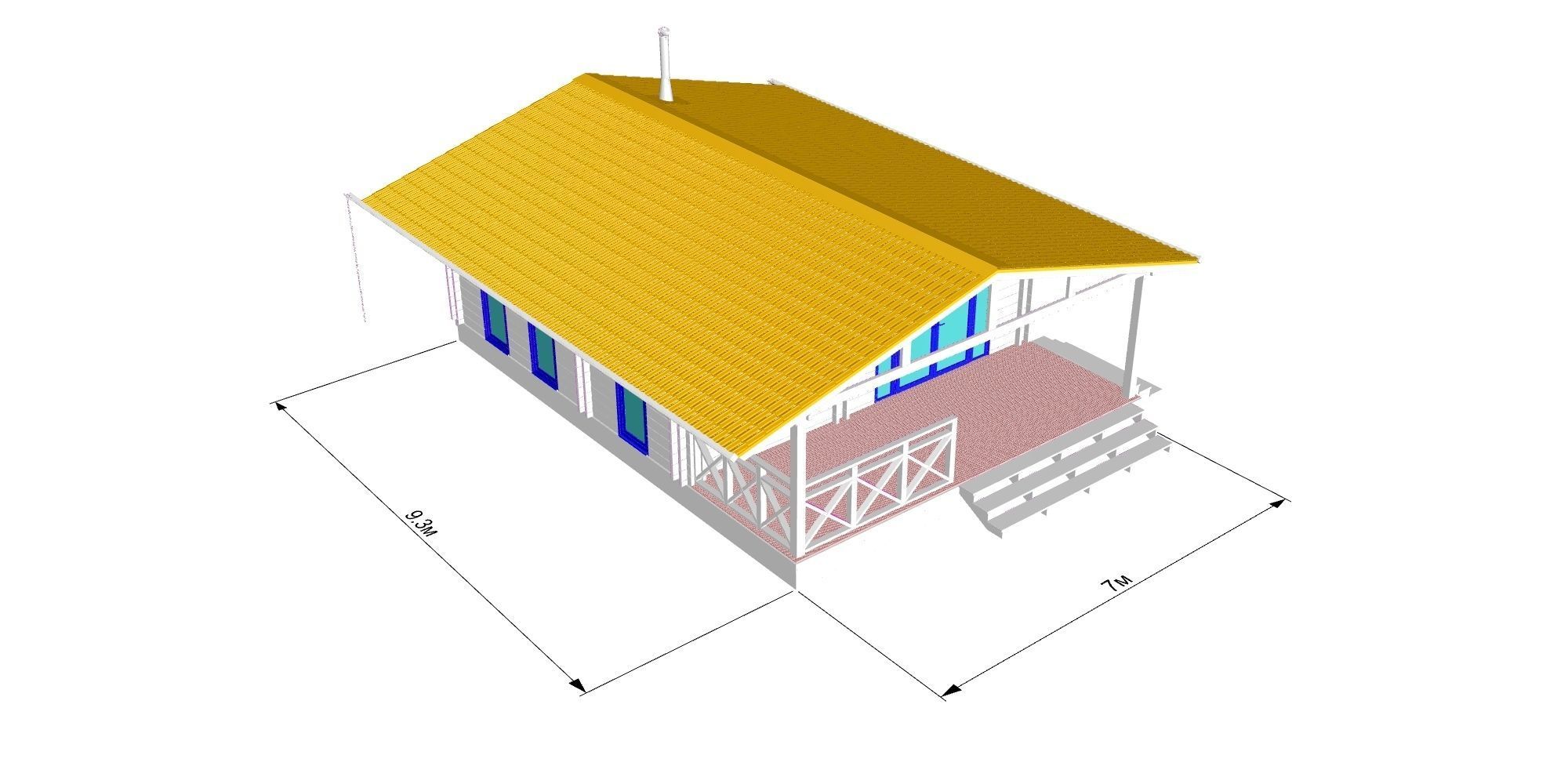 House wood 3D model_14