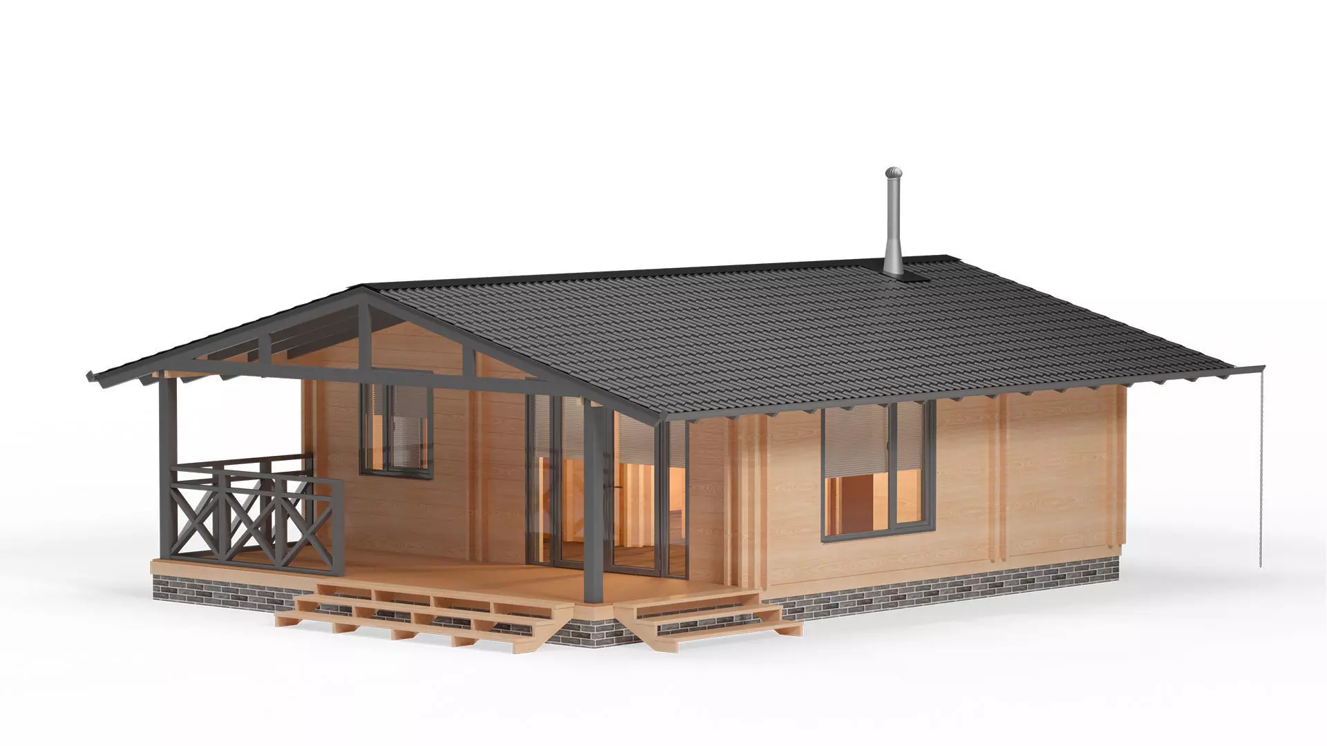 House wood 3D model_0