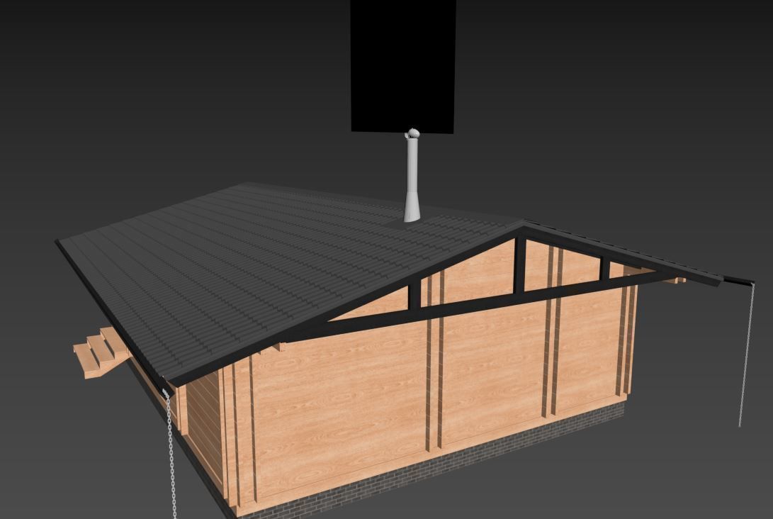 House wood 3D model_26