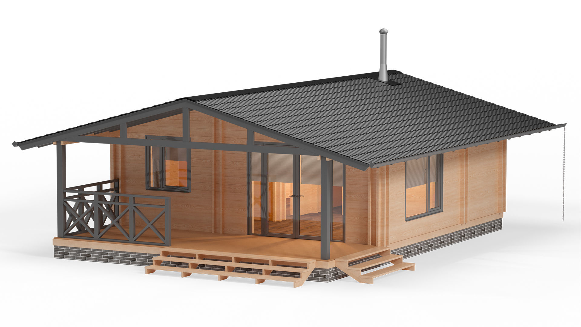 House wood 3D model_3