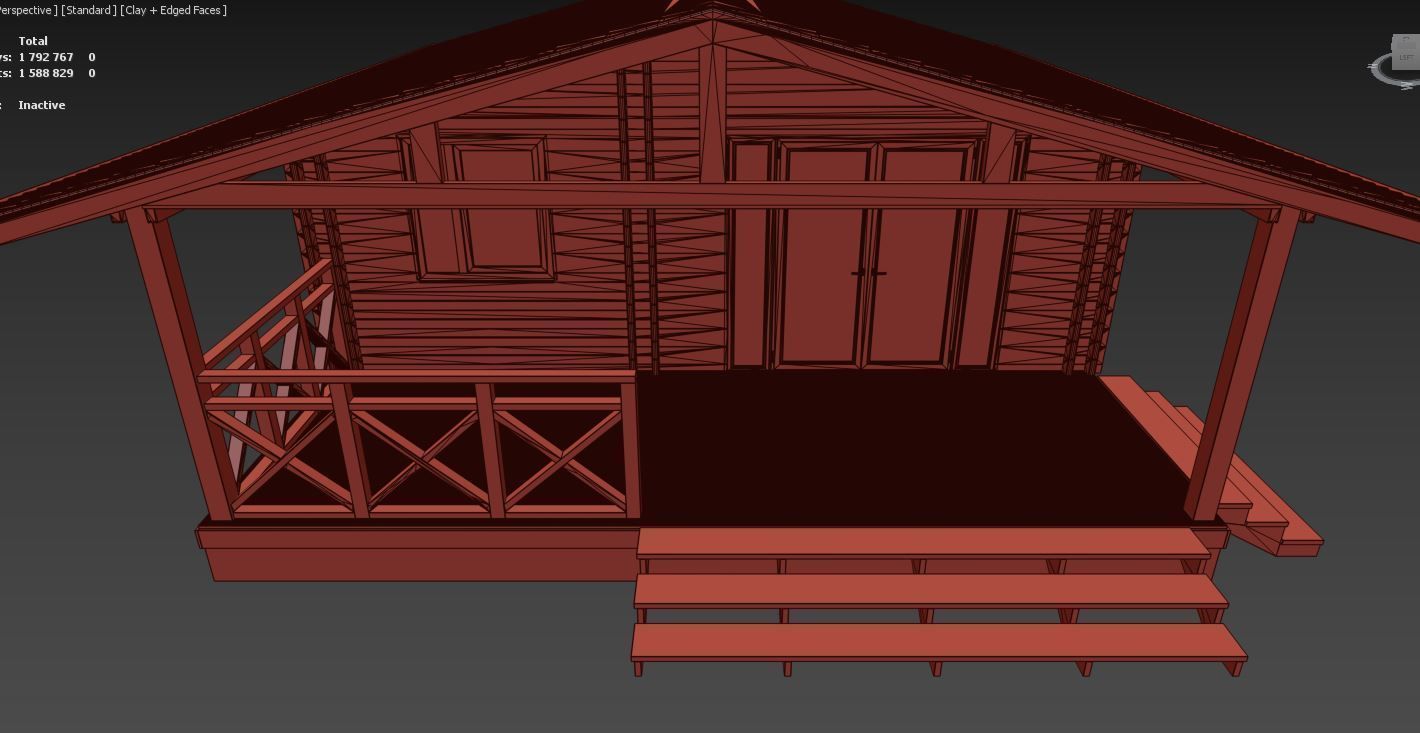 House wood 3D model_30