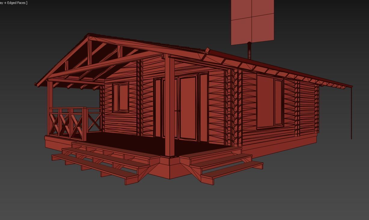 House wood 3D model_29