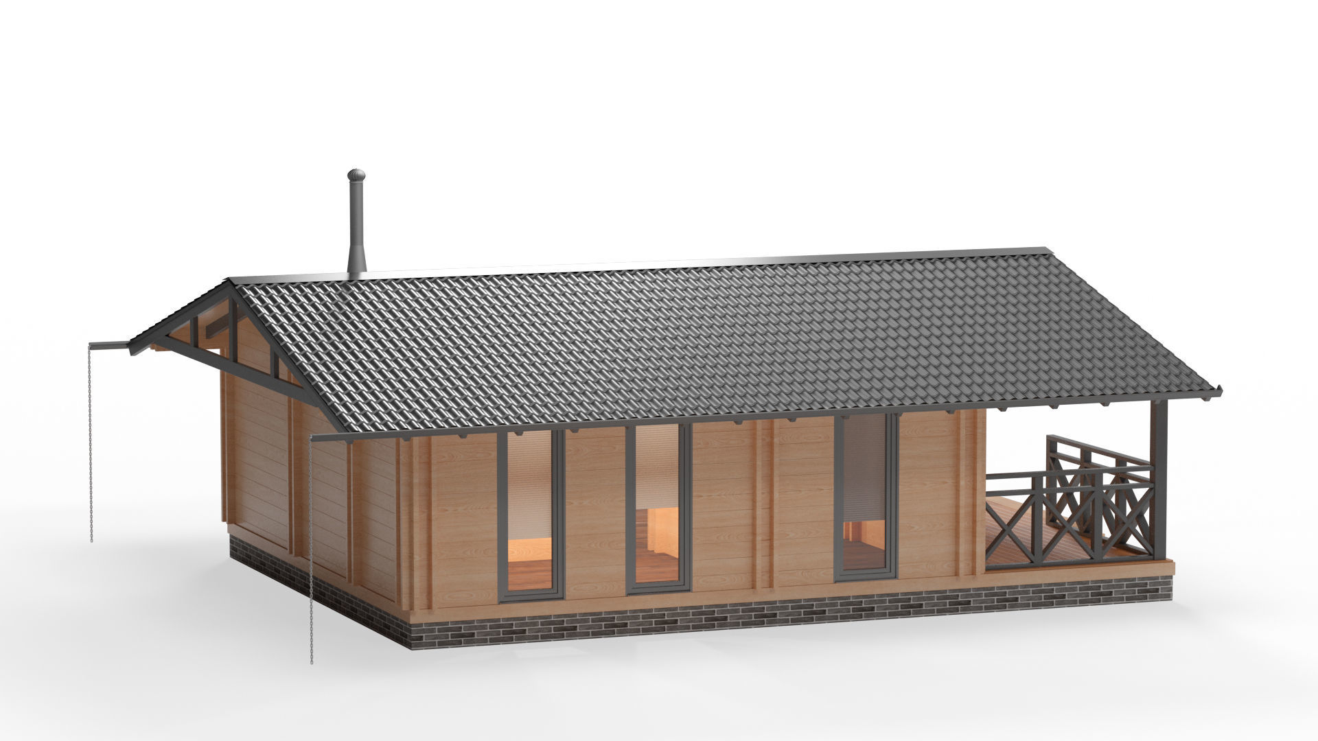 House wood 3D model_6