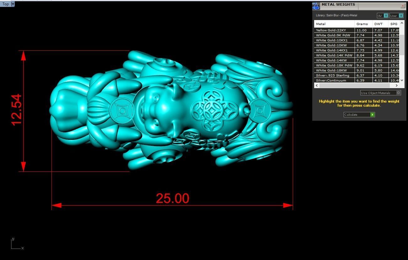 Pixiu pig Bracelet - Unicorn  bracelet - Size 25 mm  3D print model_6