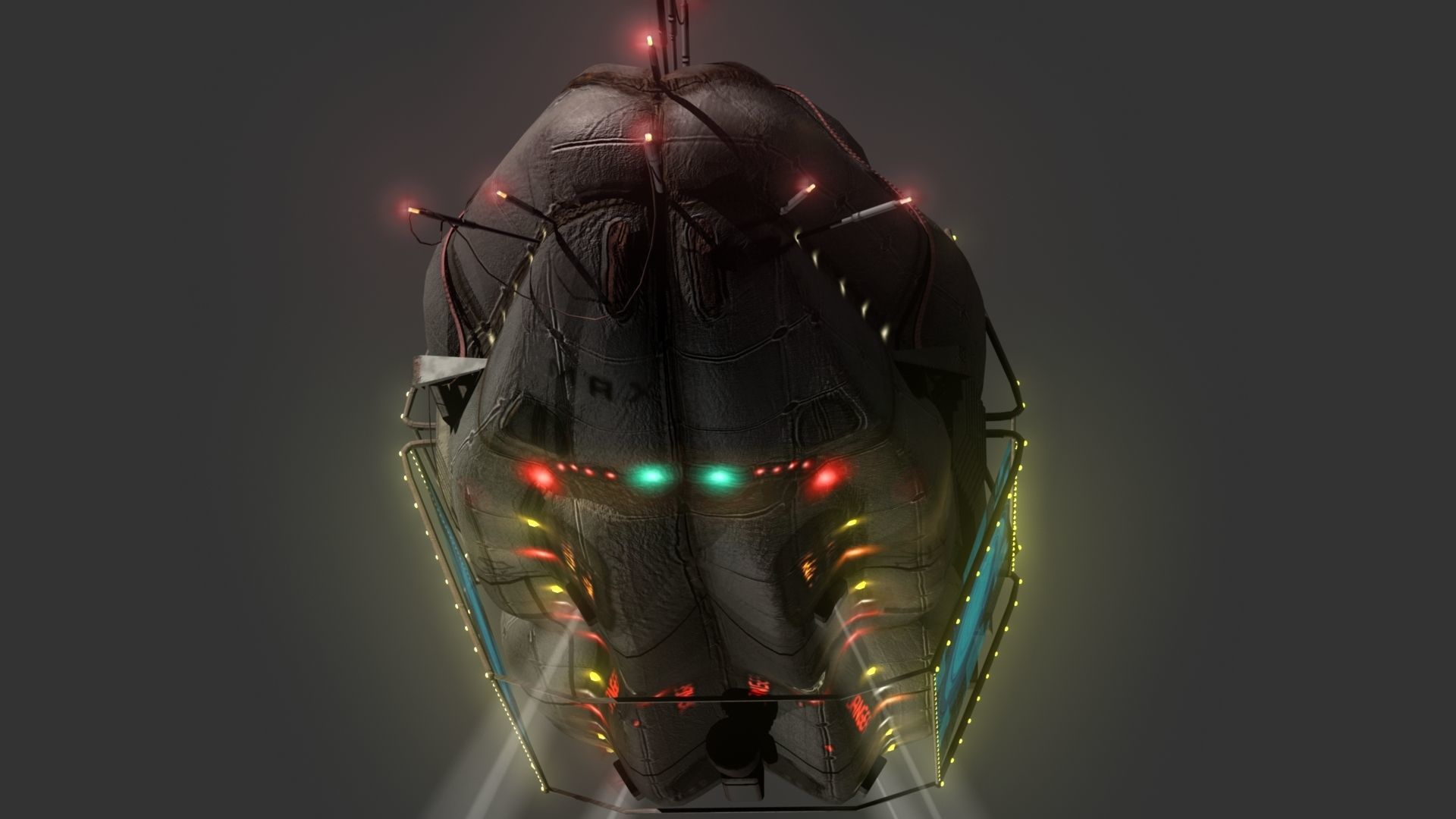 Add Blimp Low-poly 3D model_10