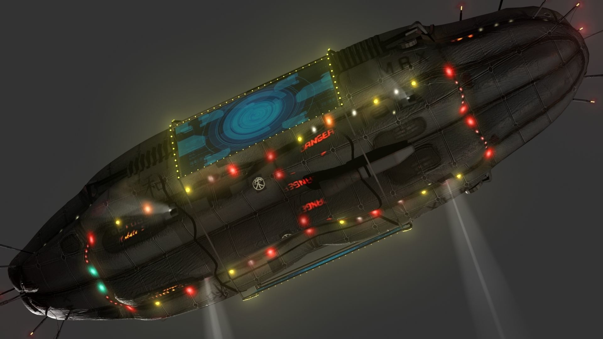 Add Blimp Low-poly 3D model_13