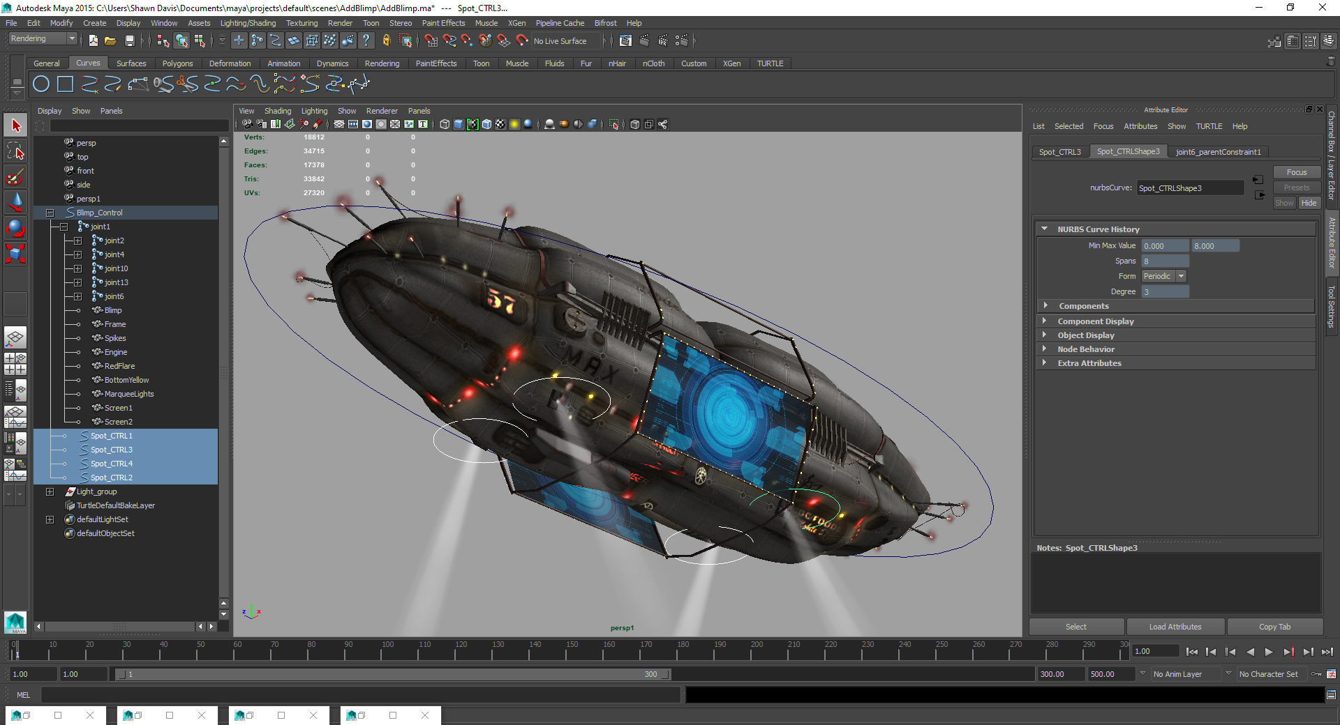 Add Blimp Low-poly 3D model_19