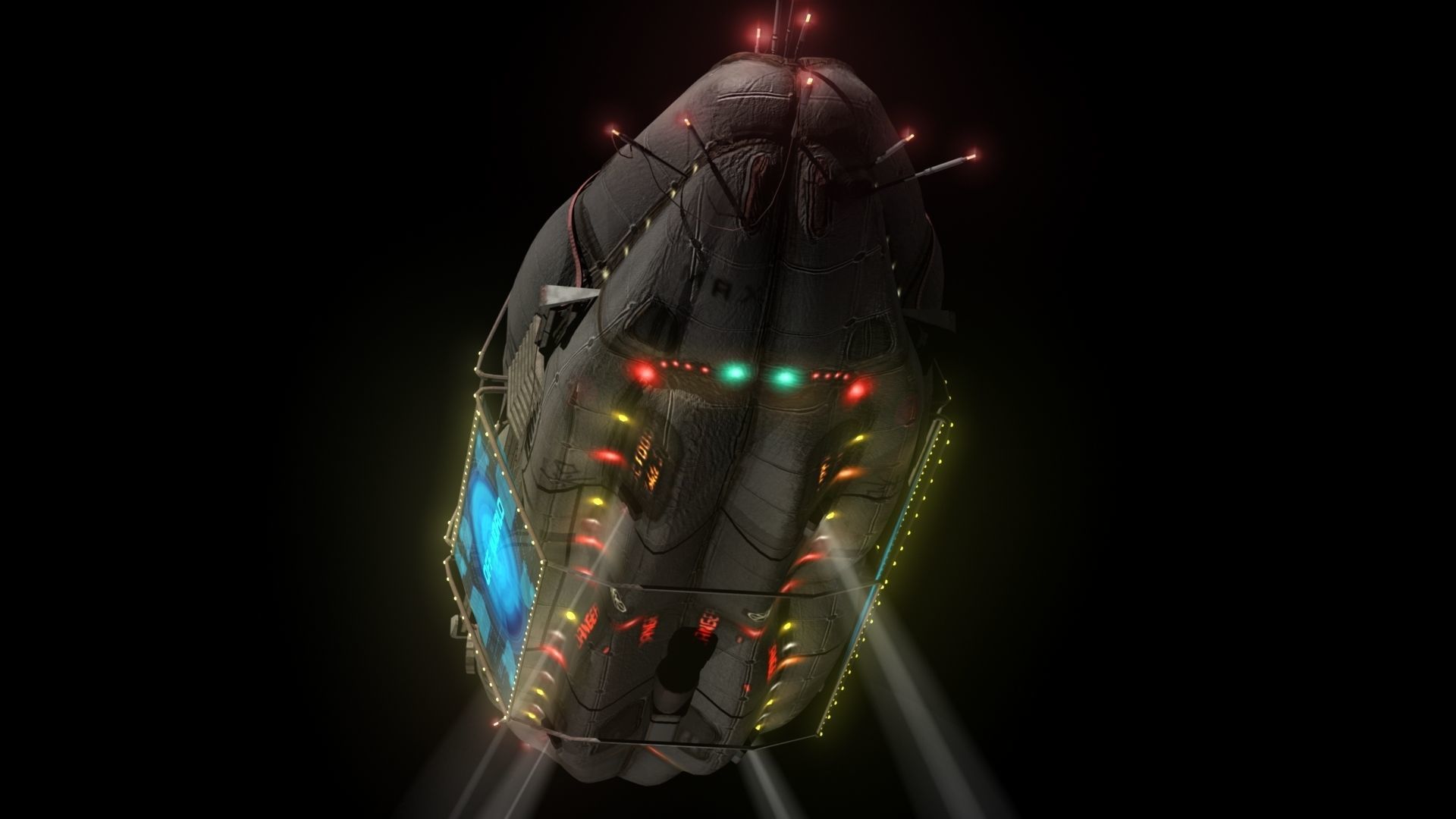 Add Blimp Low-poly 3D model_4