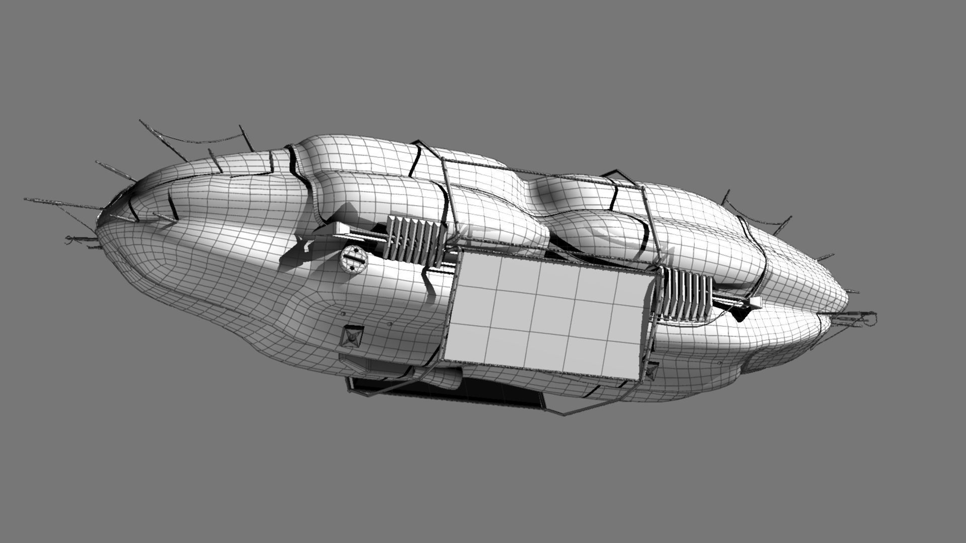 Add Blimp Low-poly 3D model_17