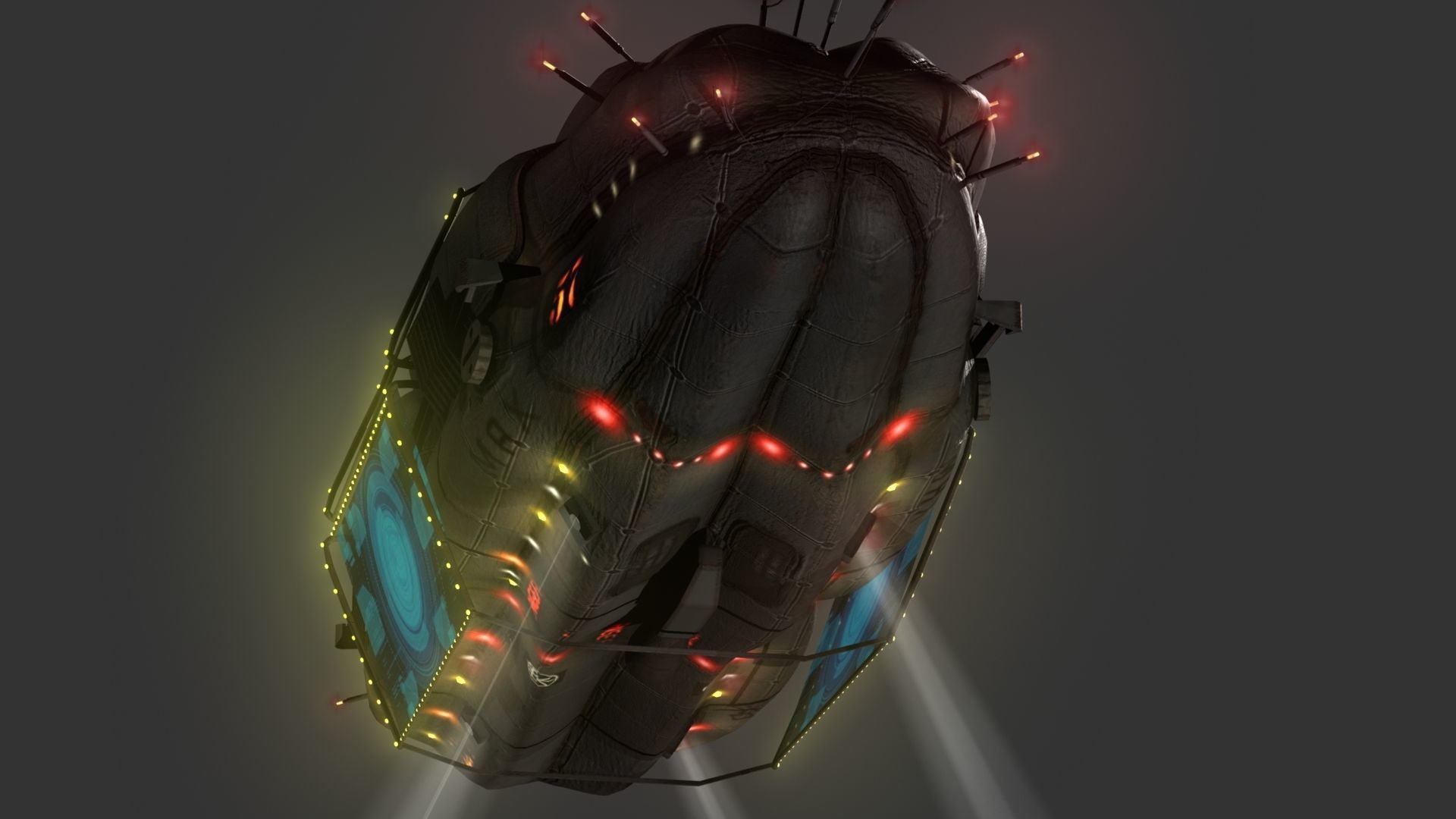 Add Blimp Low-poly 3D model_12