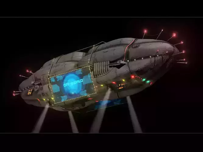 Add Blimp Low-poly 3D model