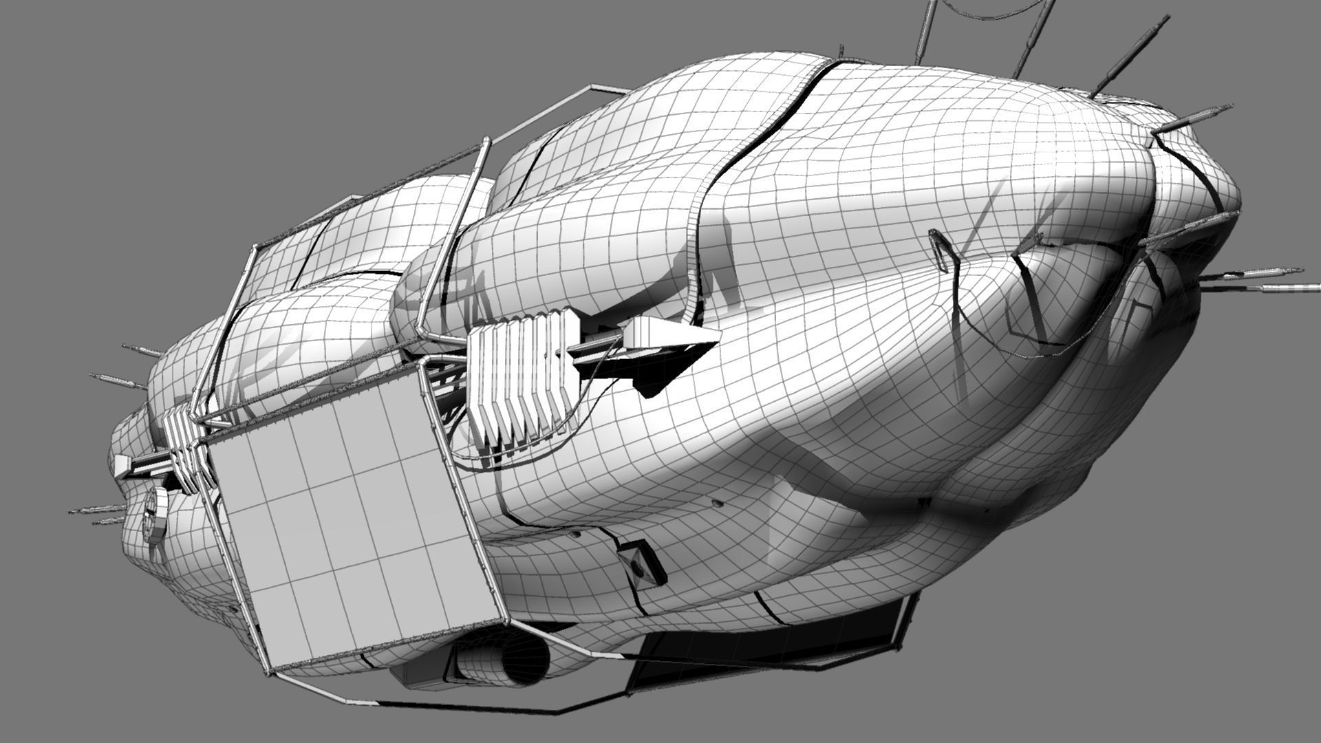 Add Blimp Low-poly 3D model_18