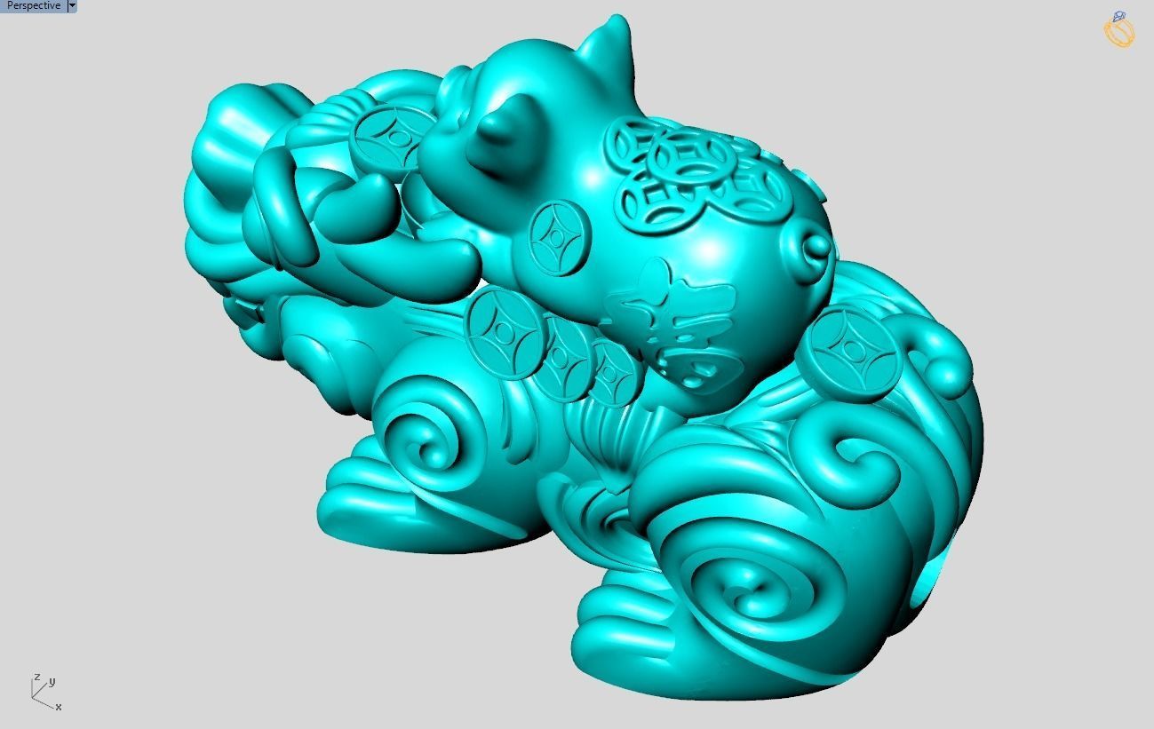 Pixiu pig Bracelet - Unicorn  bracelet - 5 Size 3D Model Collection_11