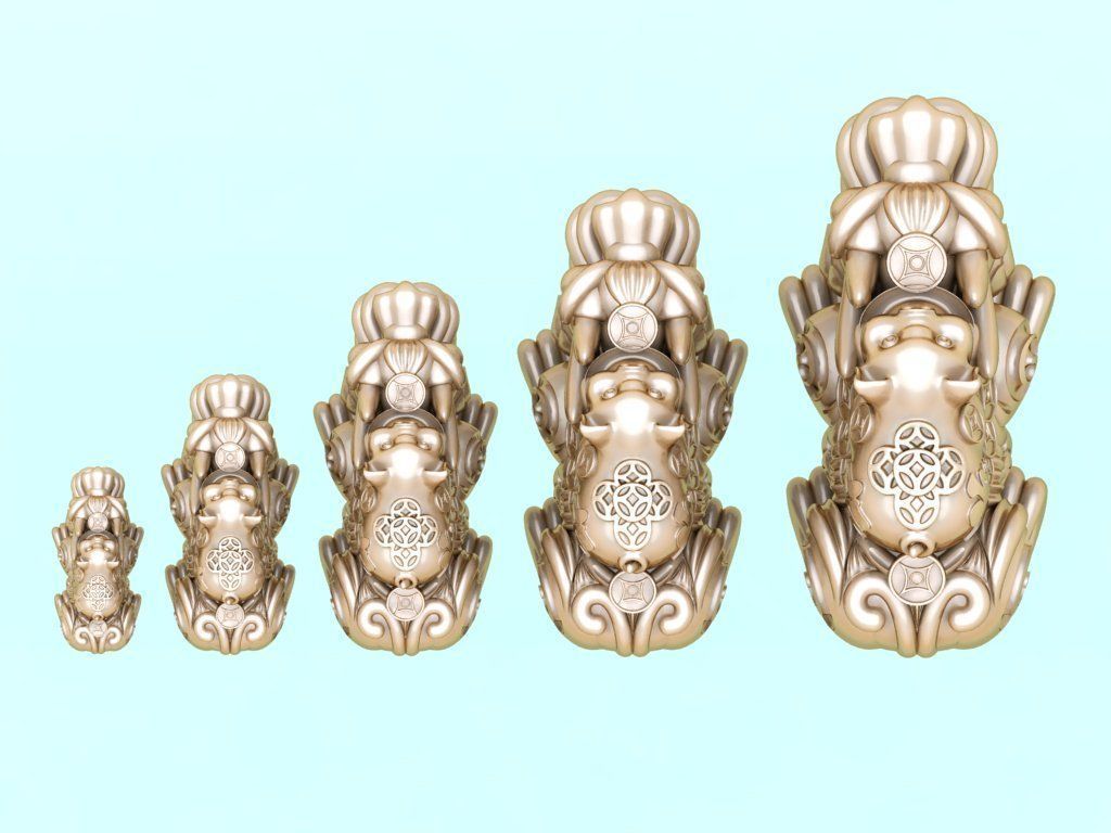 Pixiu pig Bracelet - Unicorn  bracelet - 5 Size 3D Model Collection_7