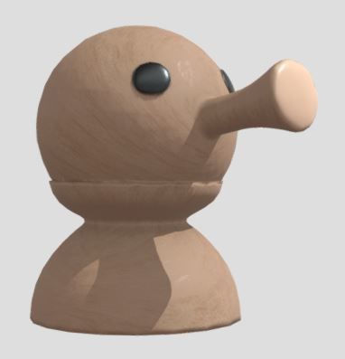 wooden character3 3D model_1