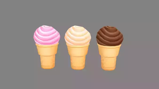 Cartoon sundae ice cream