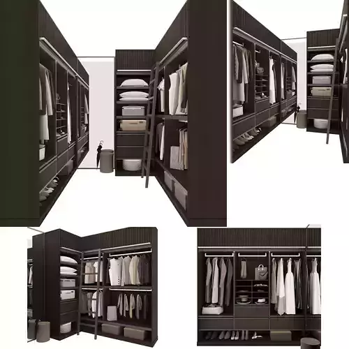 Wardrobe walk in closet design