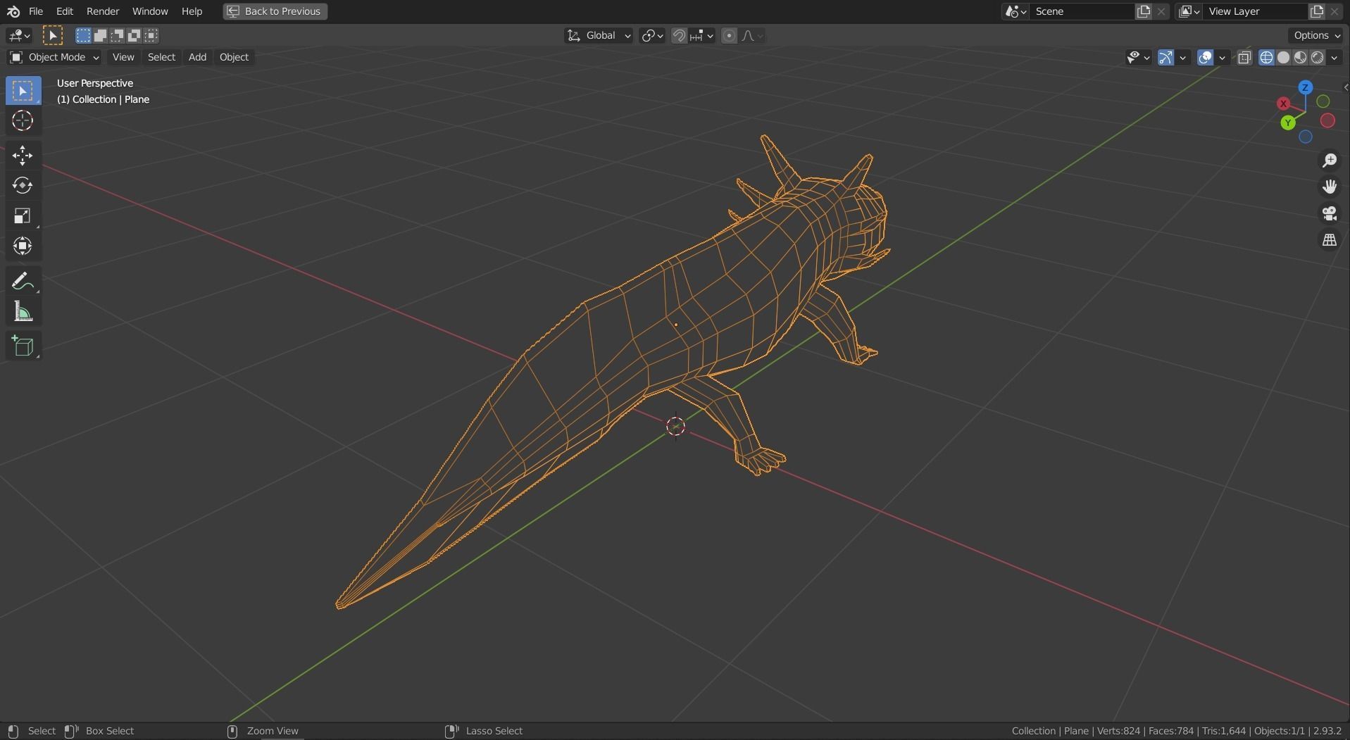 Low-poly Axolotl Low-poly 3D model_7