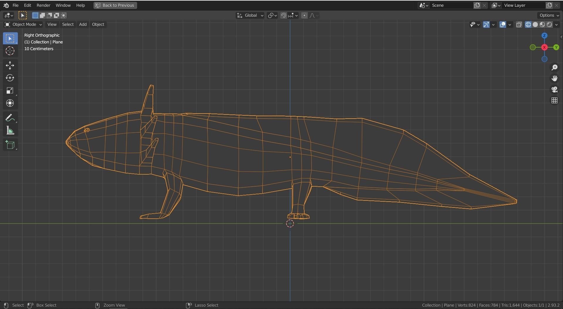 Low-poly Axolotl Low-poly 3D model_8