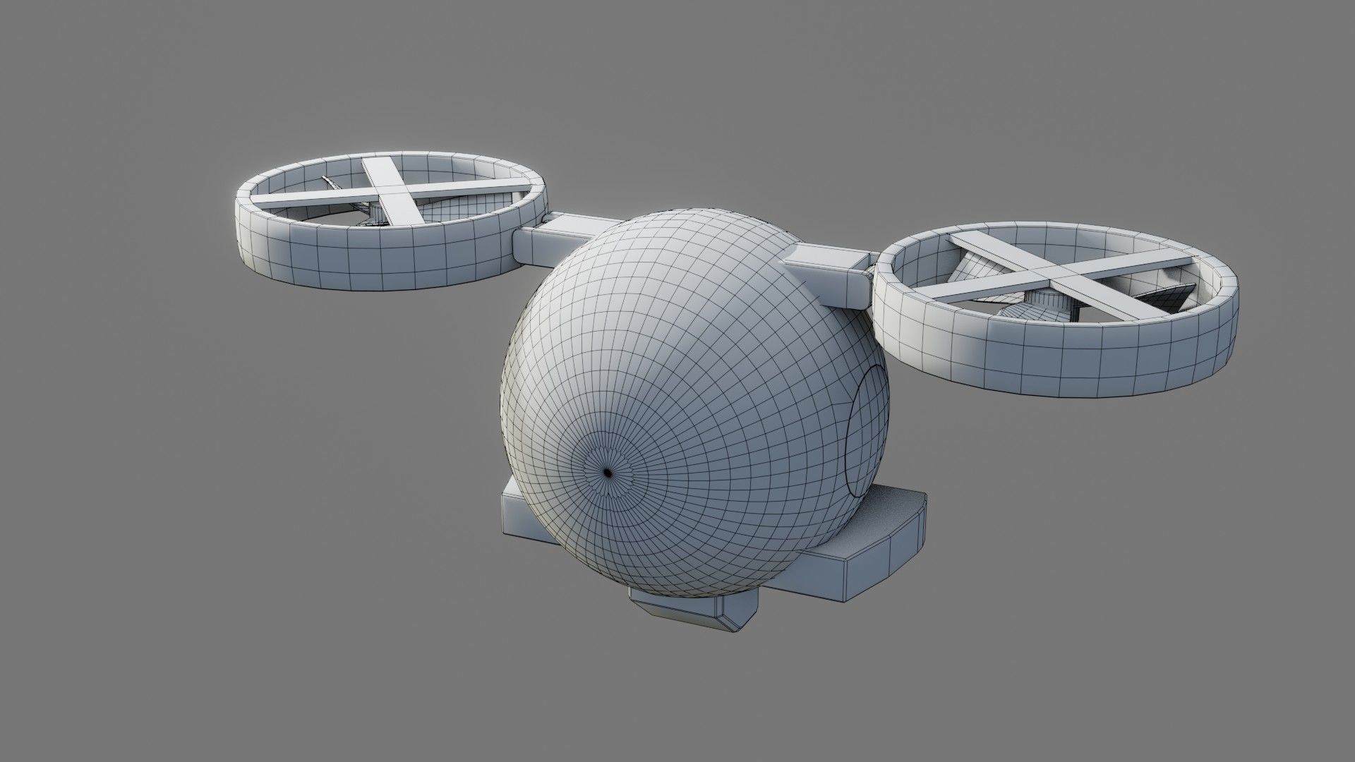 Sci-Fi Drone - Low Poly - Game Ready - PBR Low-poly 3D model_8
