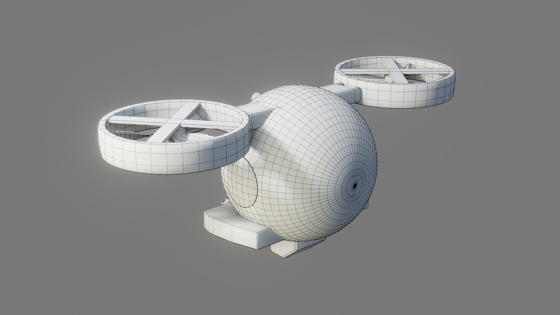 Sci-Fi Drone - Low Poly - Game Ready - PBR Low-poly 3D model_6