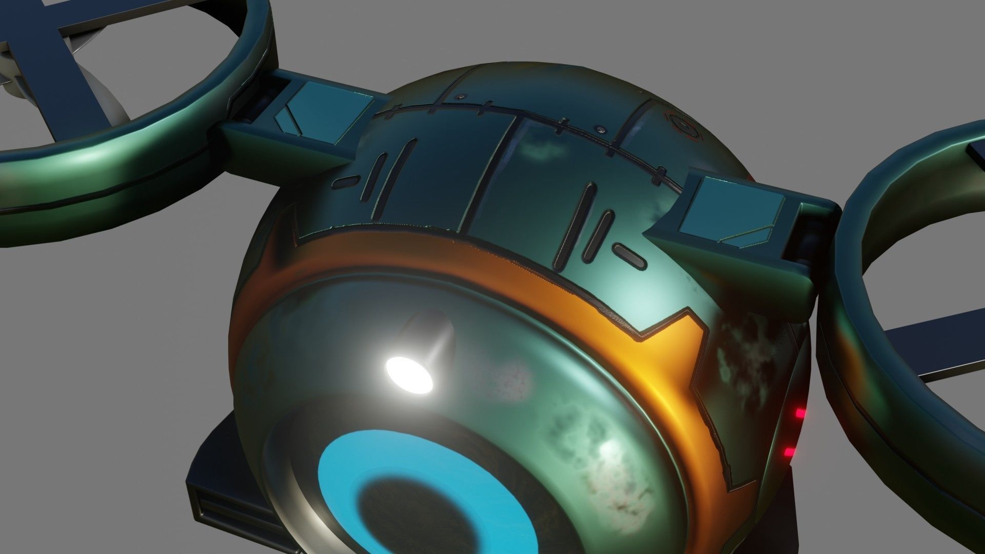 Sci-Fi Drone - Low Poly - Game Ready - PBR Low-poly 3D model_17