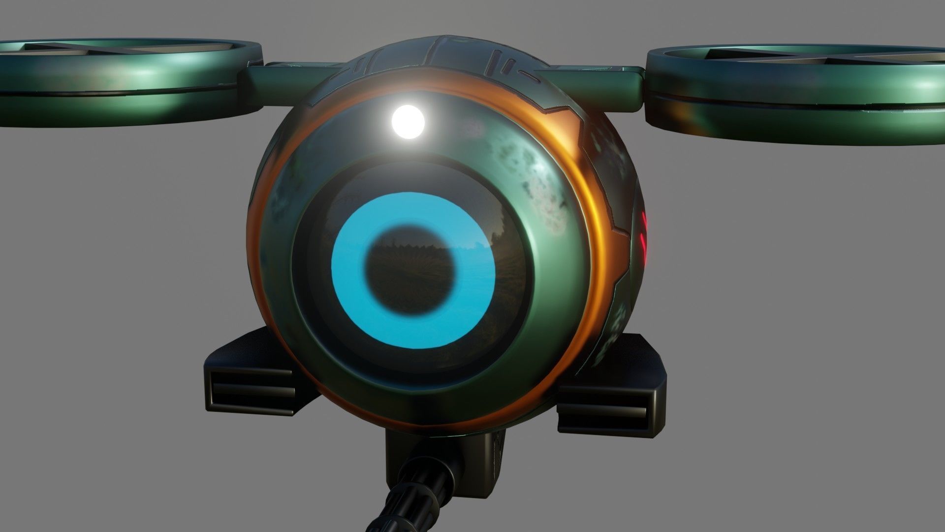Sci-Fi Drone - Low Poly - Game Ready - PBR Low-poly 3D model_19
