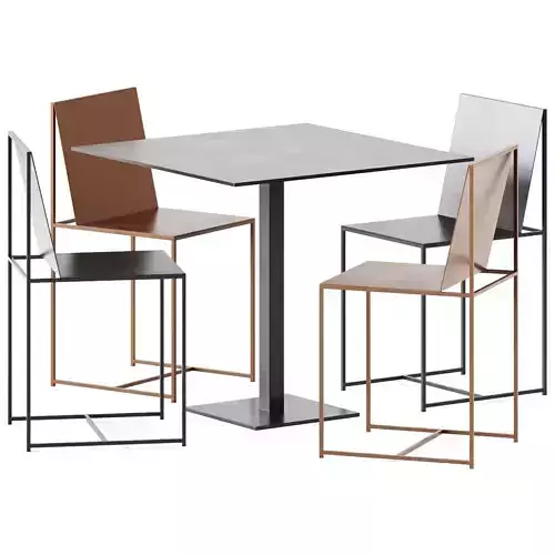 Table Mona by Grill and Chair Slim Sissi by Zeus Noto
