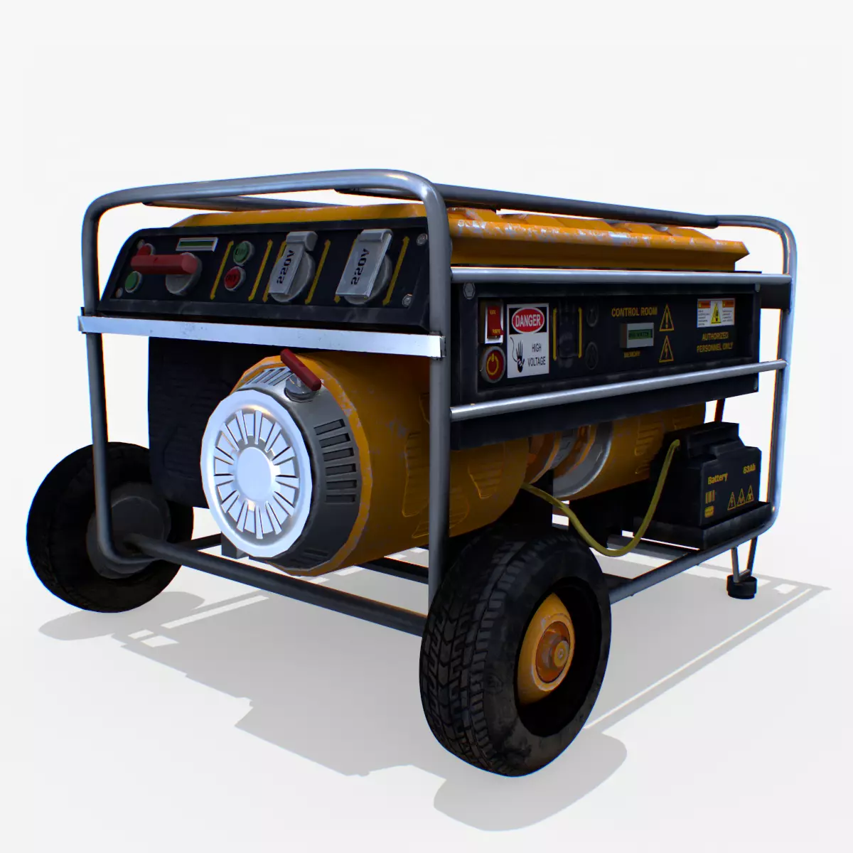 Fuel Generator 3D Low-poly 3D model_0