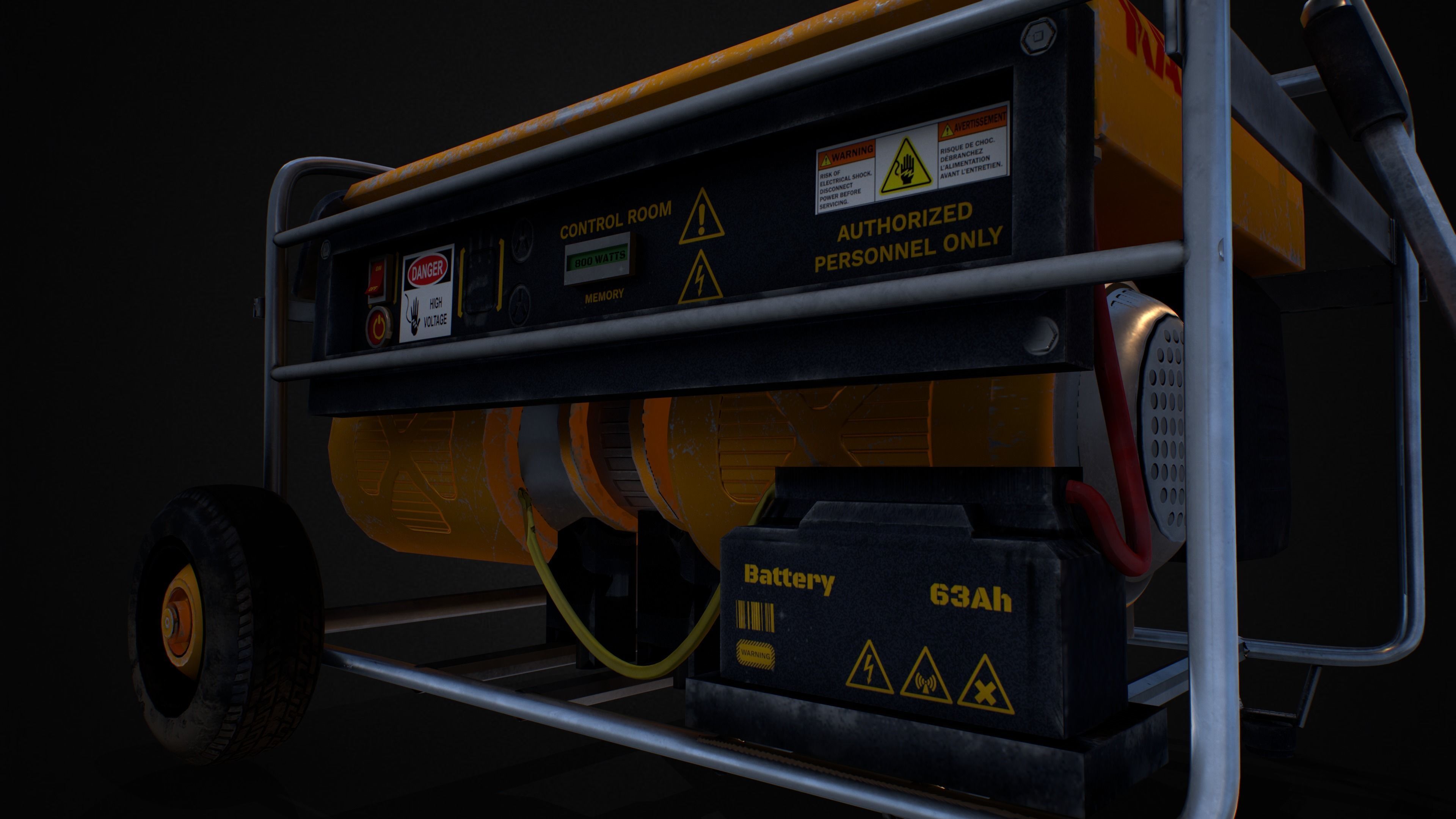 Fuel Generator 3D Low-poly 3D model_3