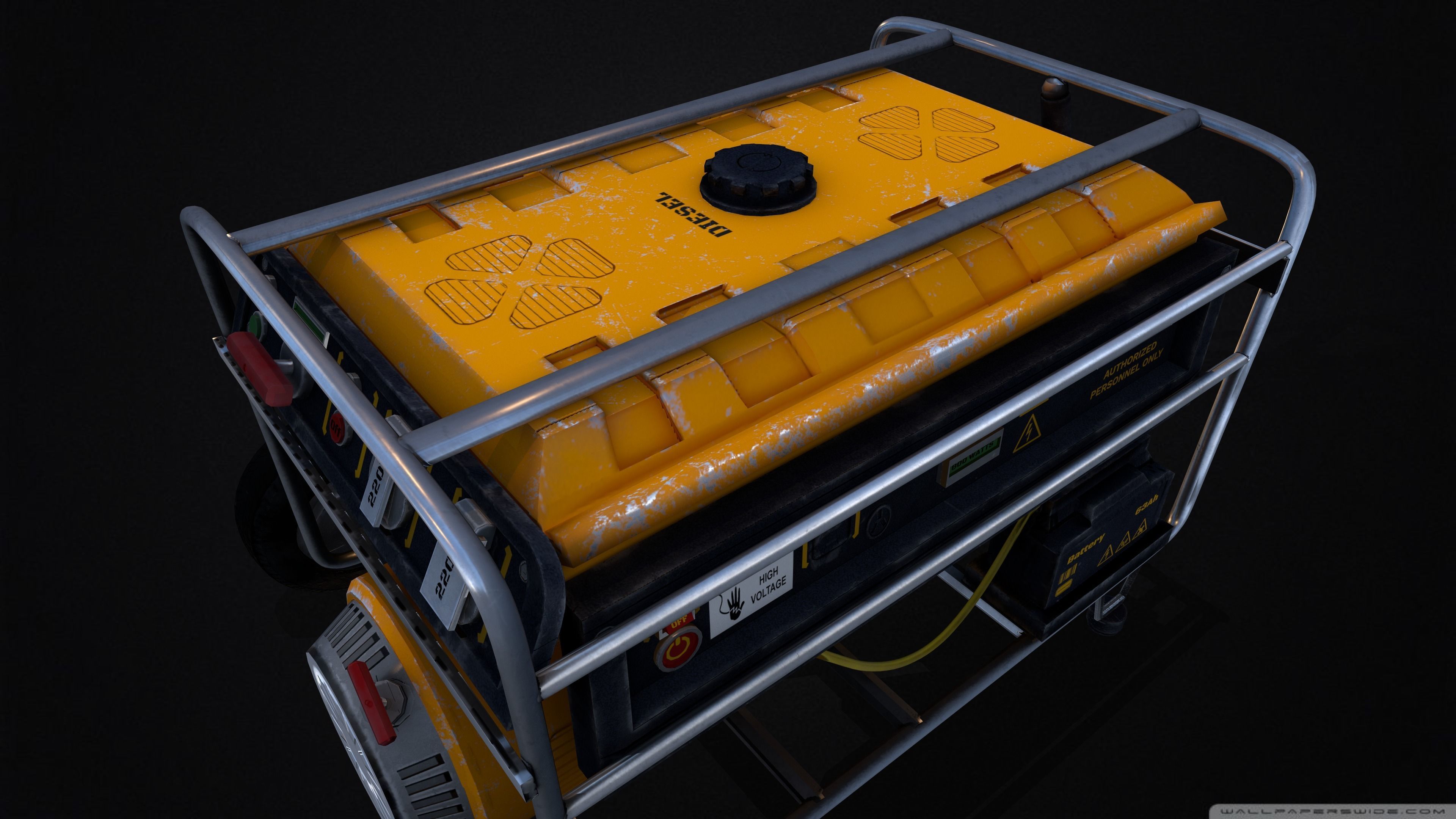 Fuel Generator 3D Low-poly 3D model_6