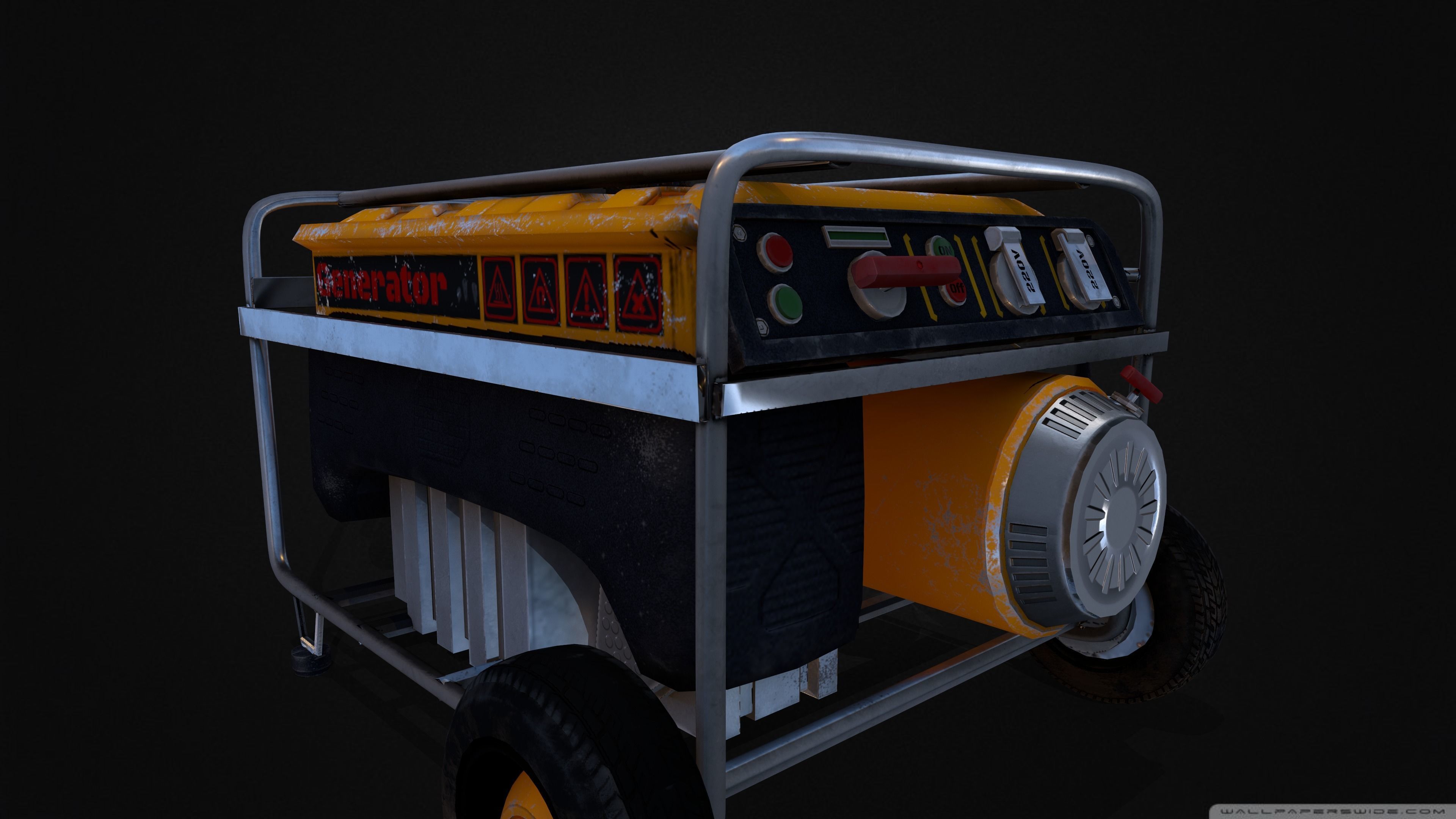 Fuel Generator 3D Low-poly 3D model_7