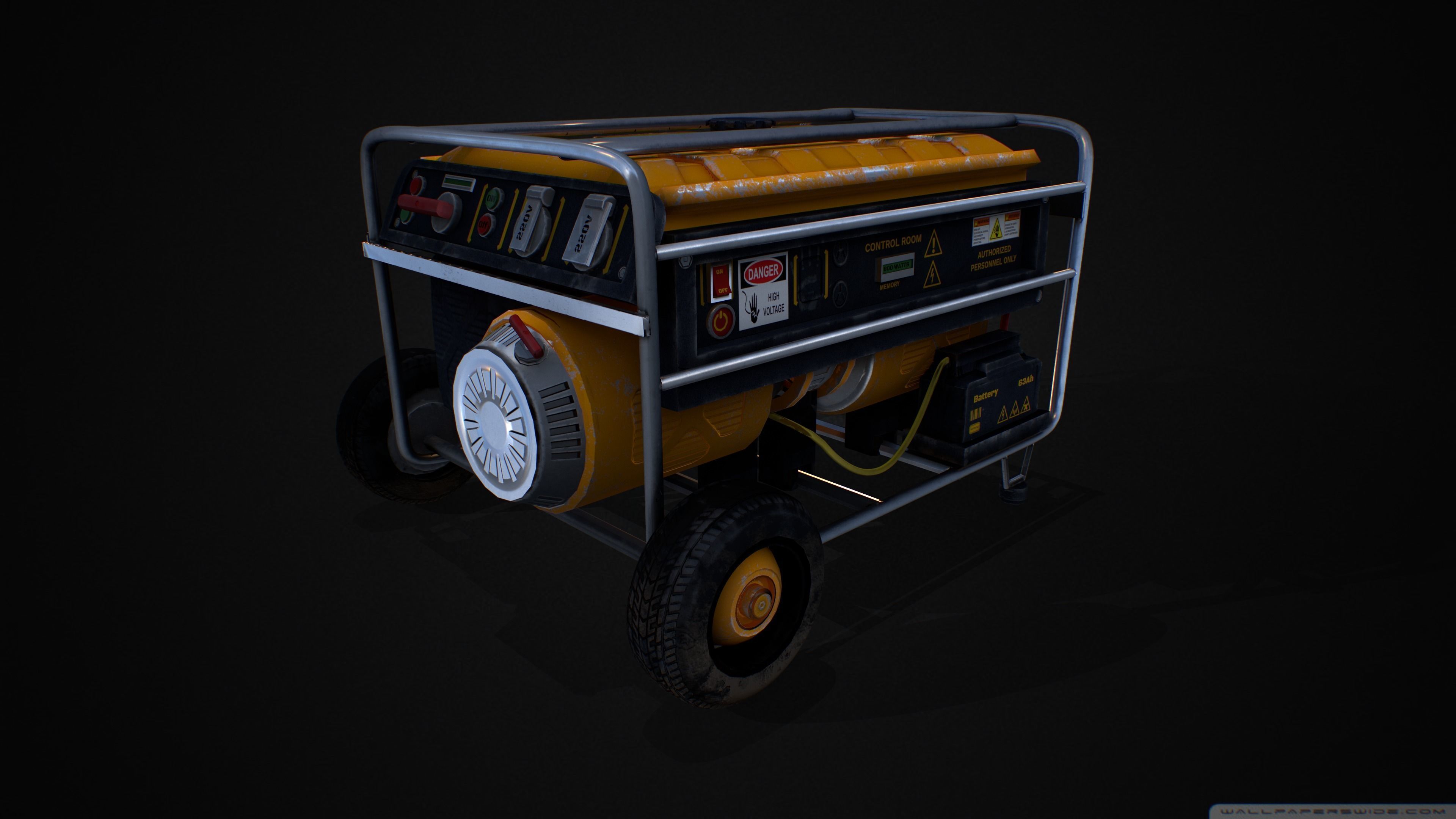 Fuel Generator 3D Low-poly 3D model_2