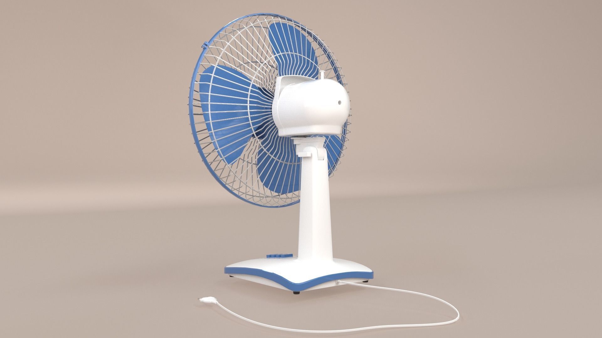 Table Fan Low Polly-Rigged  3D Model Low-poly 3D model_2