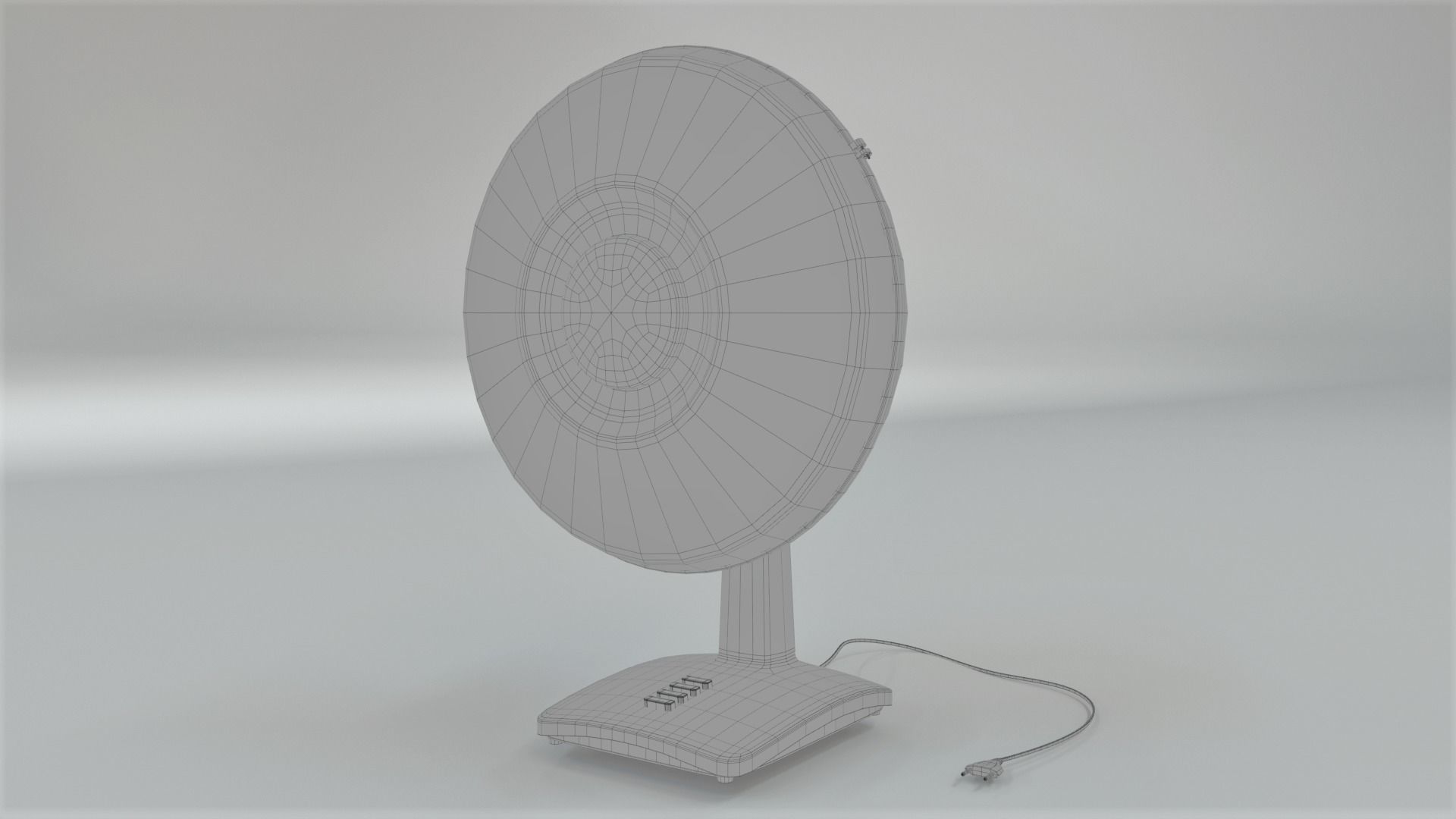 Table Fan Low Polly-Rigged  3D Model Low-poly 3D model_17