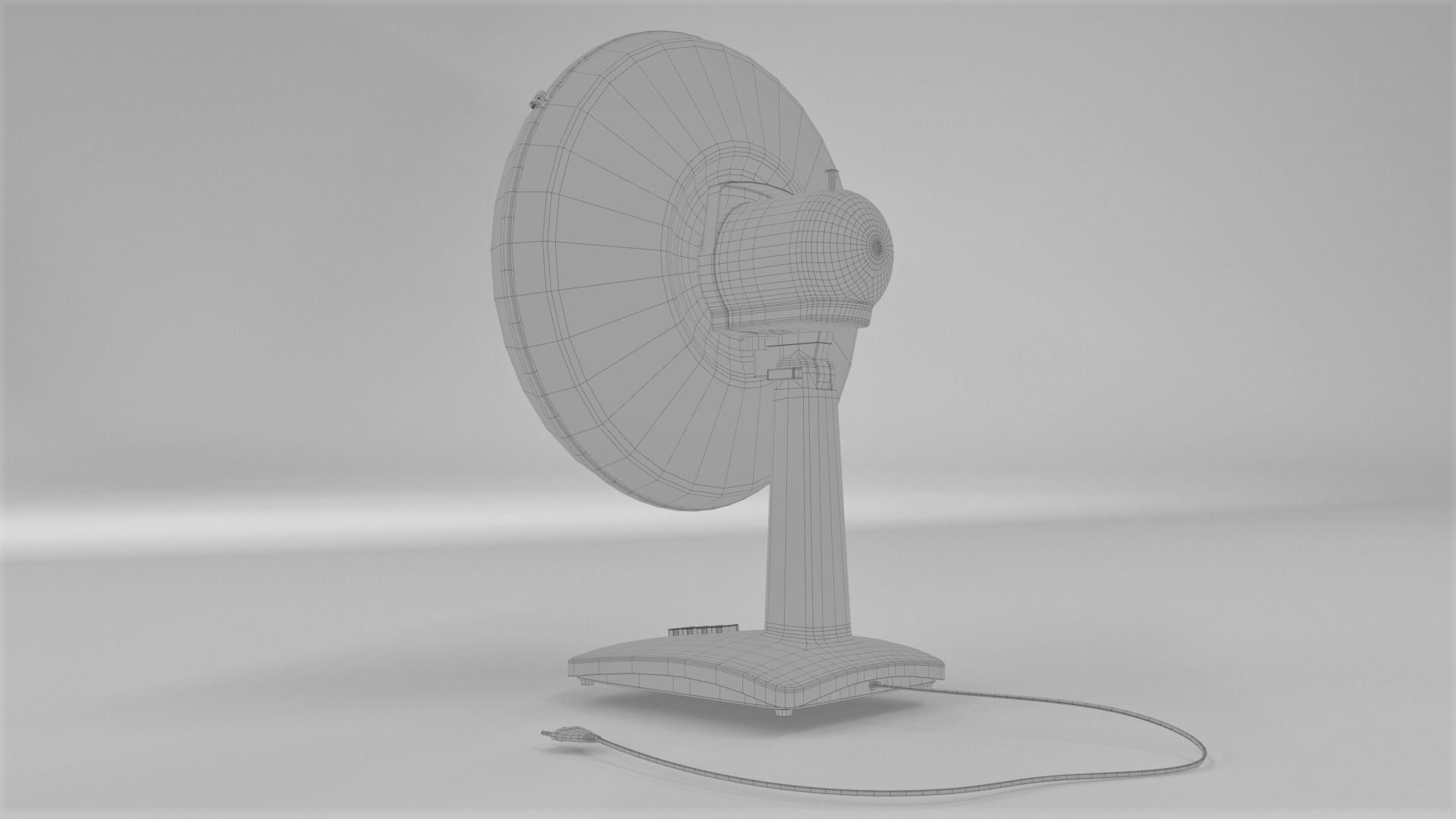 Table Fan Low Polly-Rigged  3D Model Low-poly 3D model_15