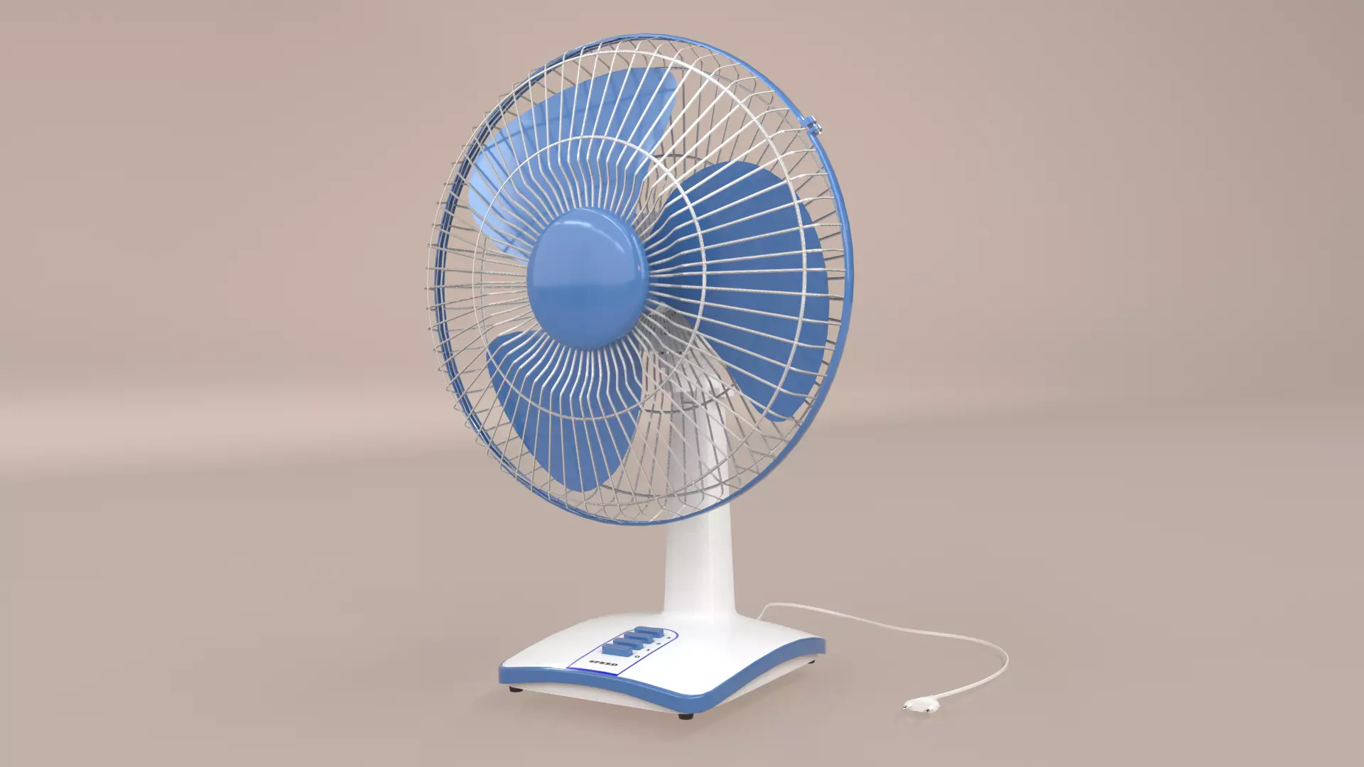 Table Fan Low Polly-Rigged  3D Model Low-poly 3D model_0