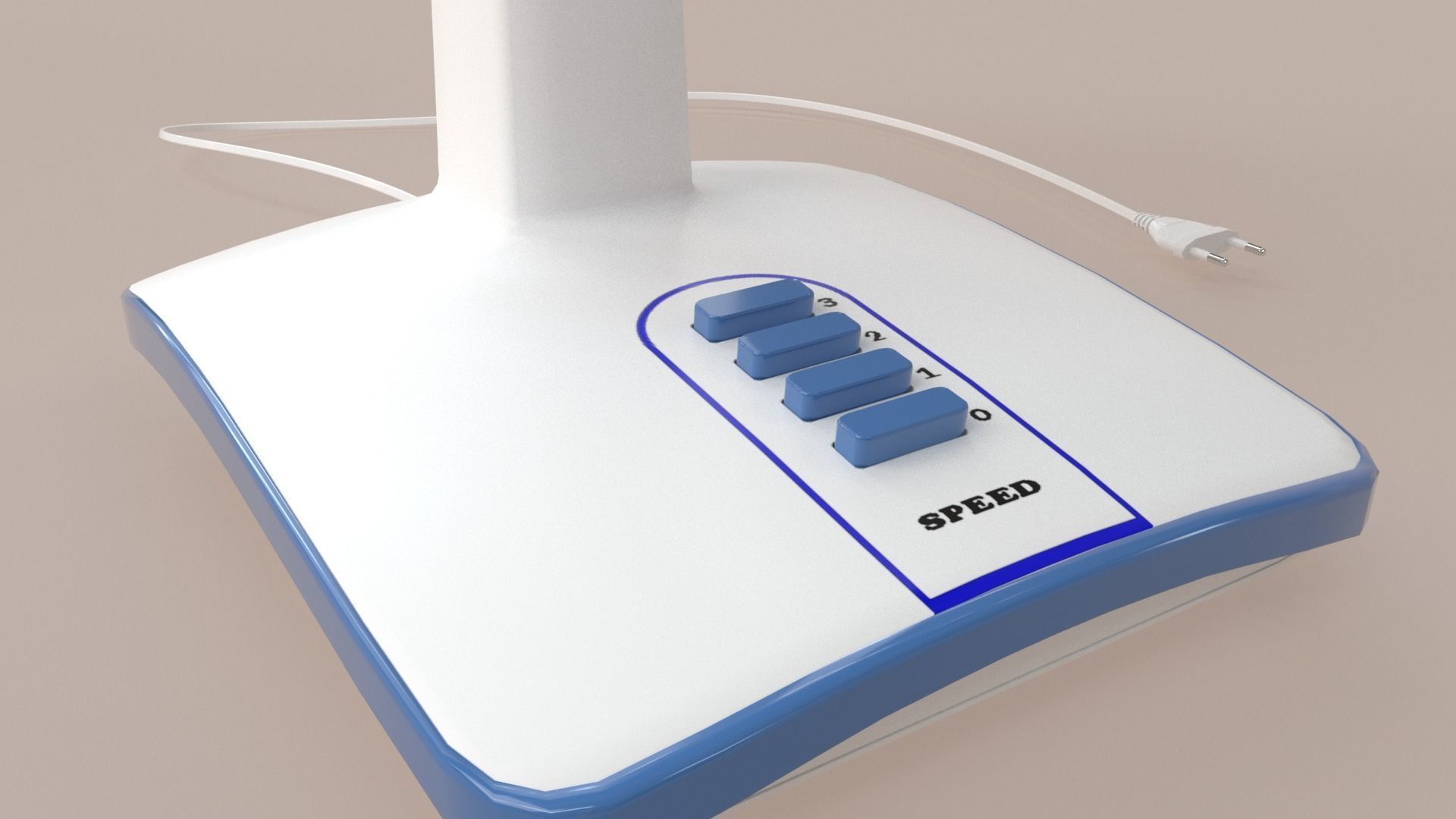 Table Fan Low Polly-Rigged  3D Model Low-poly 3D model_4