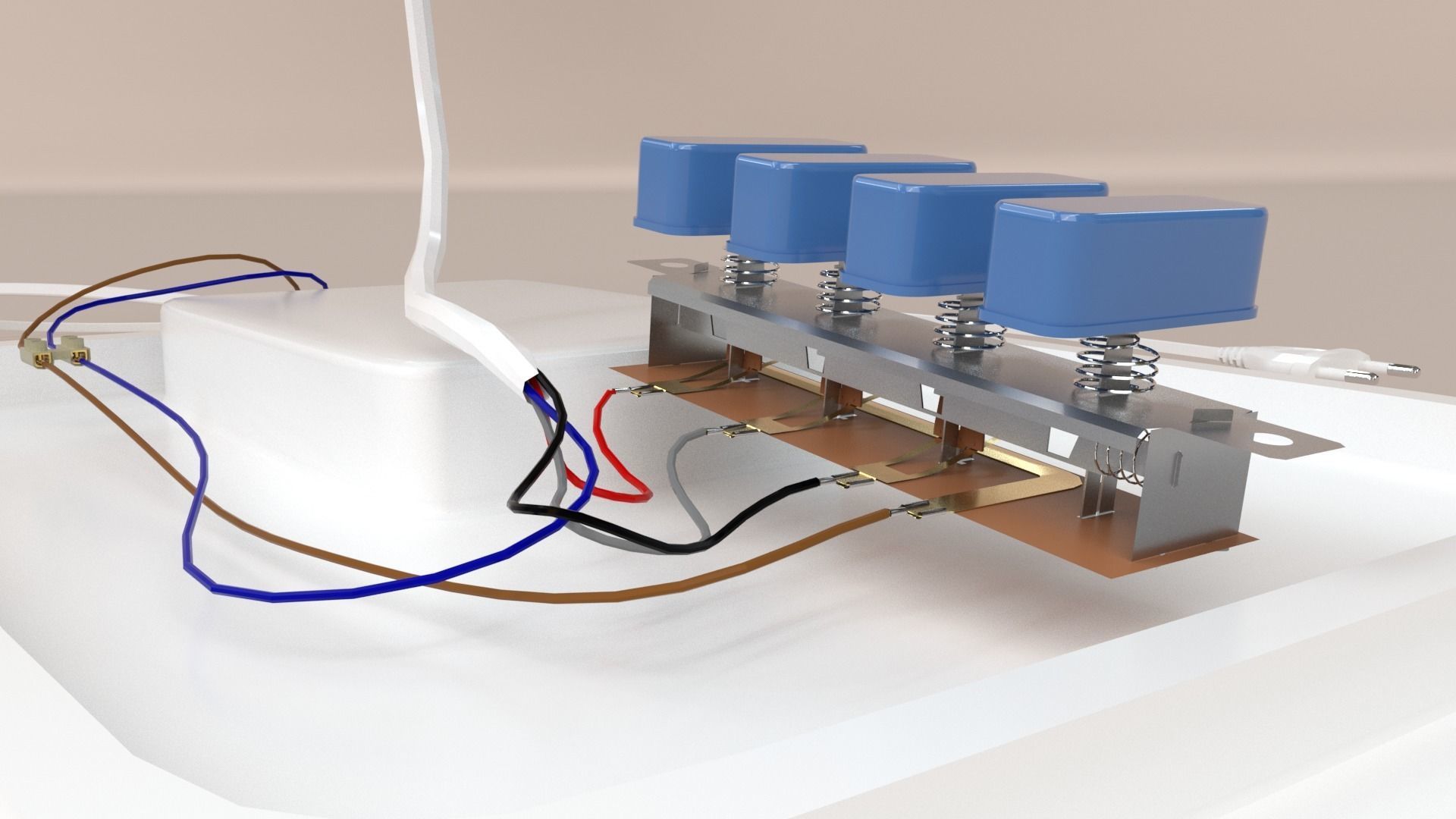 Table Fan Low Polly-Rigged  3D Model Low-poly 3D model_3
