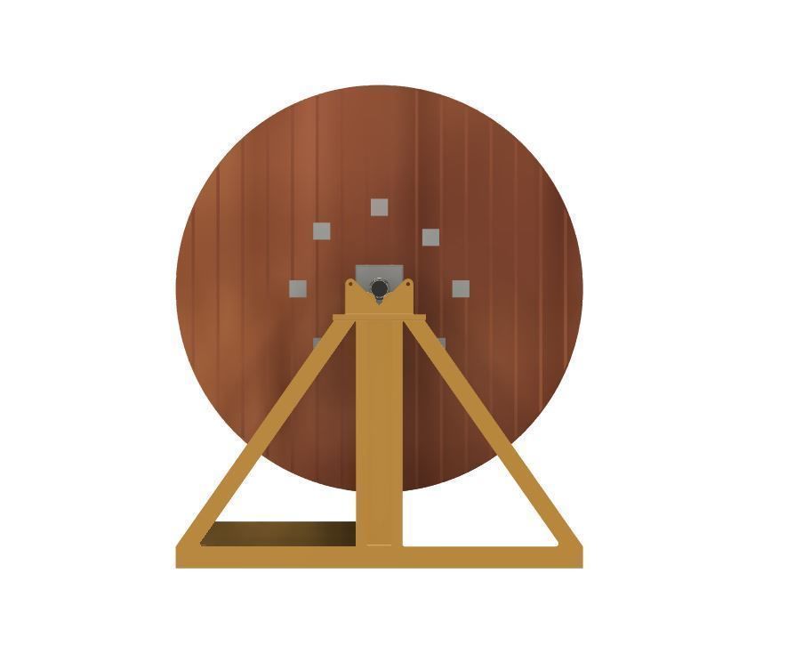 Model Railway - Cable Drum Jack and Stand 3D print model_10