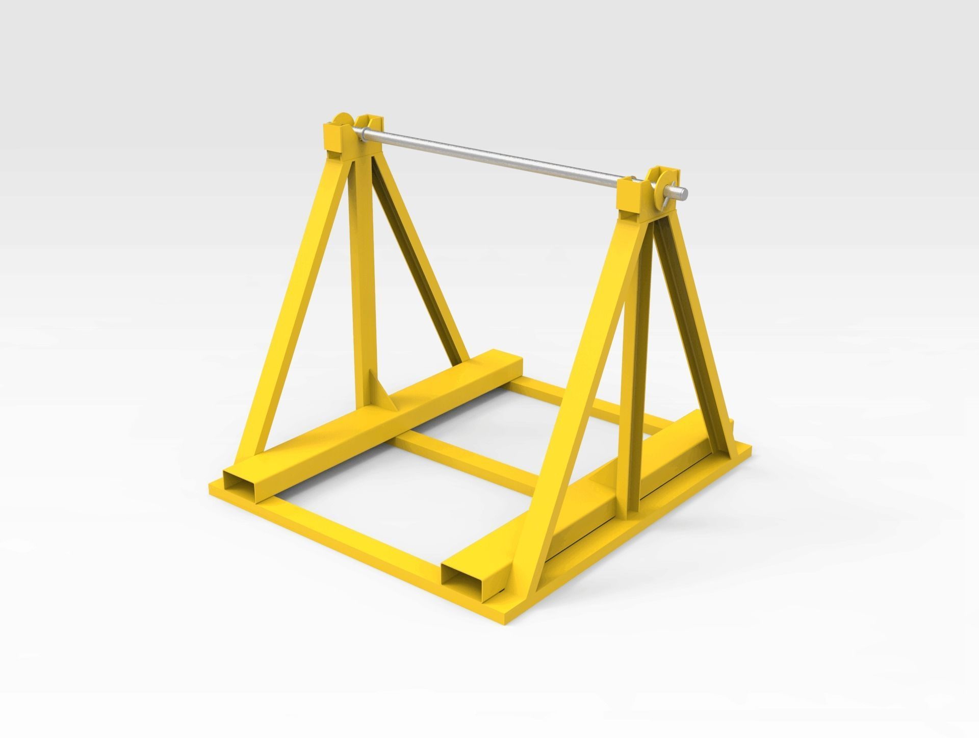 Model Railway - Cable Drum Jack and Stand 3D print model_18