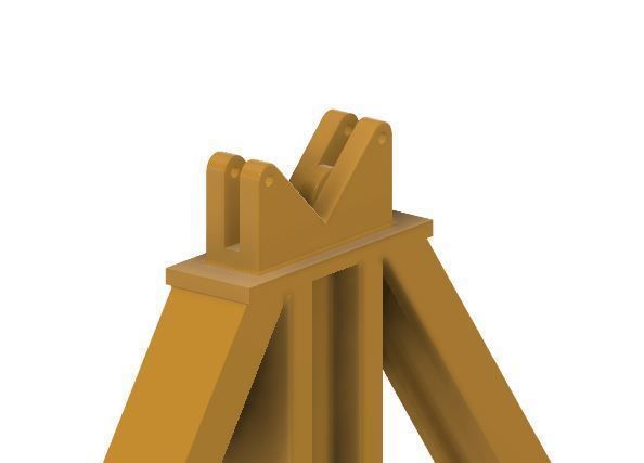 Model Railway - Cable Drum Jack and Stand 3D print model_7