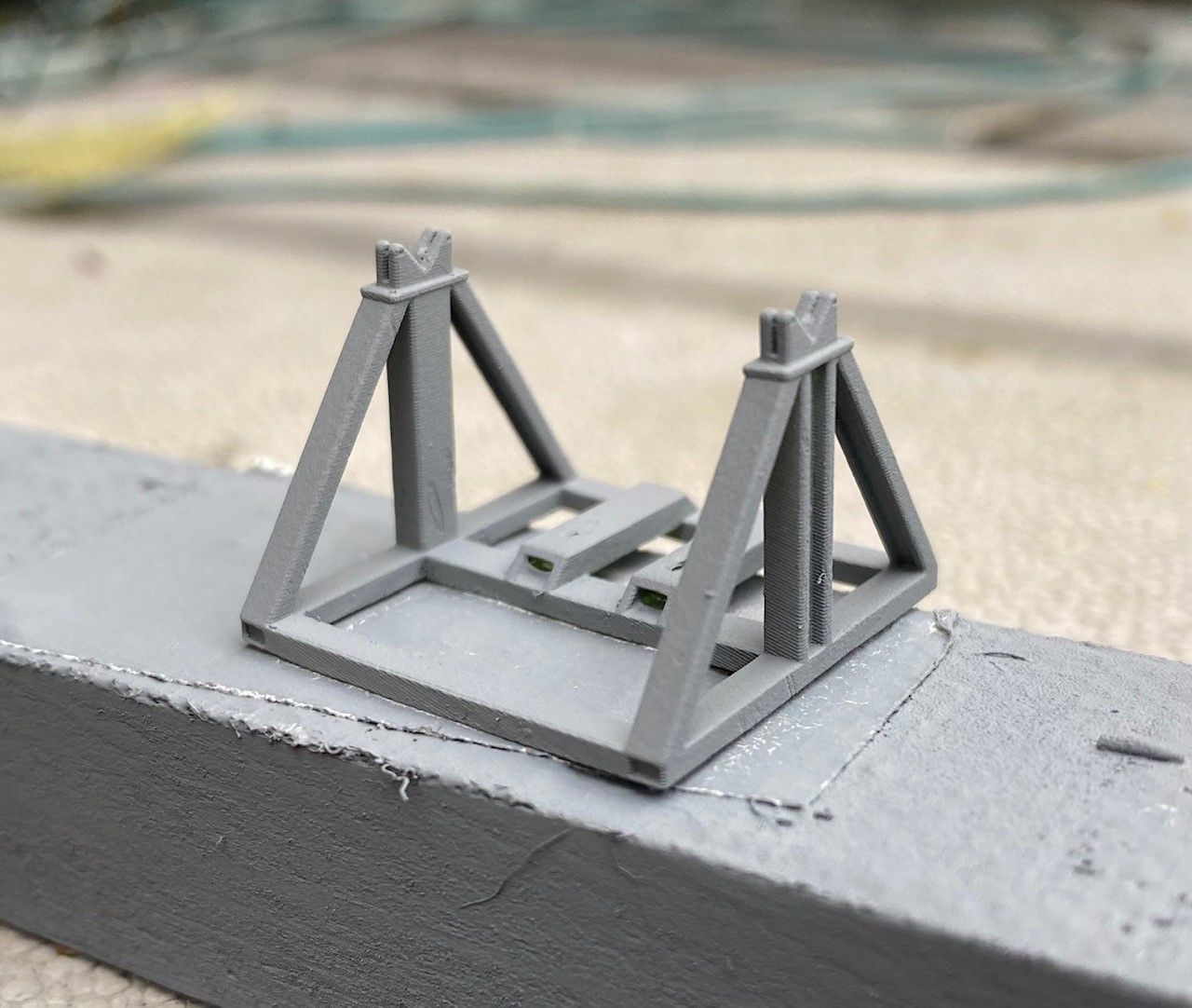 Model Railway - Cable Drum Jack and Stand 3D print model_12